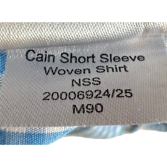 Mountain Khakis Shirt Mens Large Aqua White Checkered Cain Short Sleeve Button‎ - Picture 7 of 12